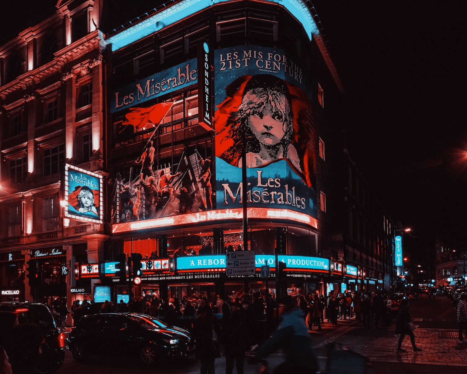 Les Miserables displayed in Piccadilly, London
